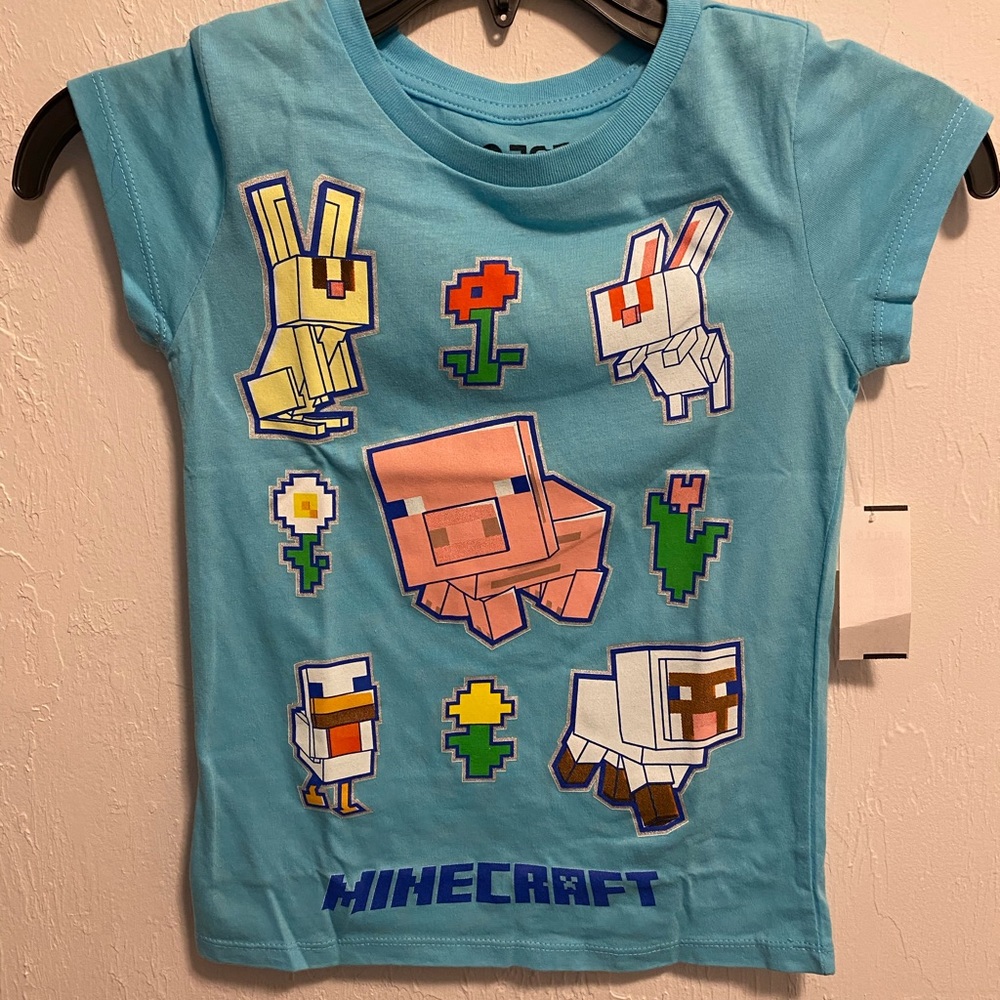 Girl’s Minecraft Farm Animals Graphic Tank Top